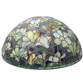 Large Tiffany Style Slag Glass Lampshade