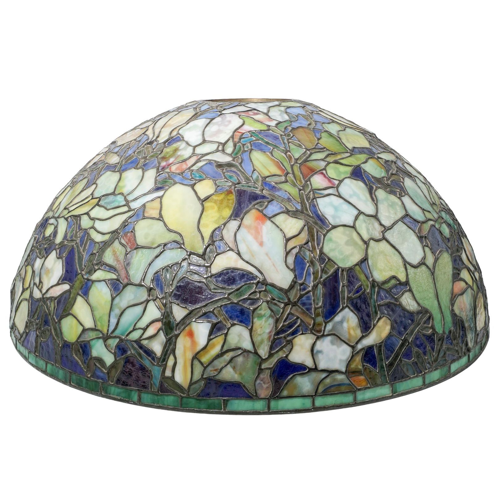 Large Tiffany Style Slag Glass Lampshade (1 of 4)