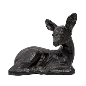 Raoh Schorr (1901-1991, Swiss) Bronze Fawn