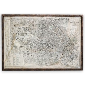 "Restoration Hardware" Vintage Parisian Map