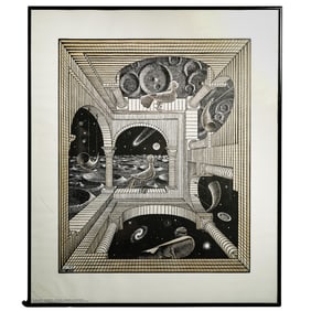 M.C. Escher (Netherlands, 1898-1972) "Other World" Offset Lithograph