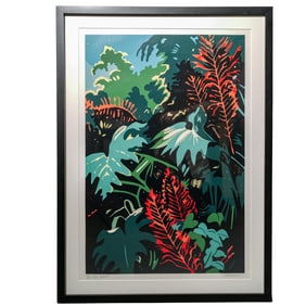 Jon Carsman (American, 1944-1987) "Red Bursts" Serigraph
