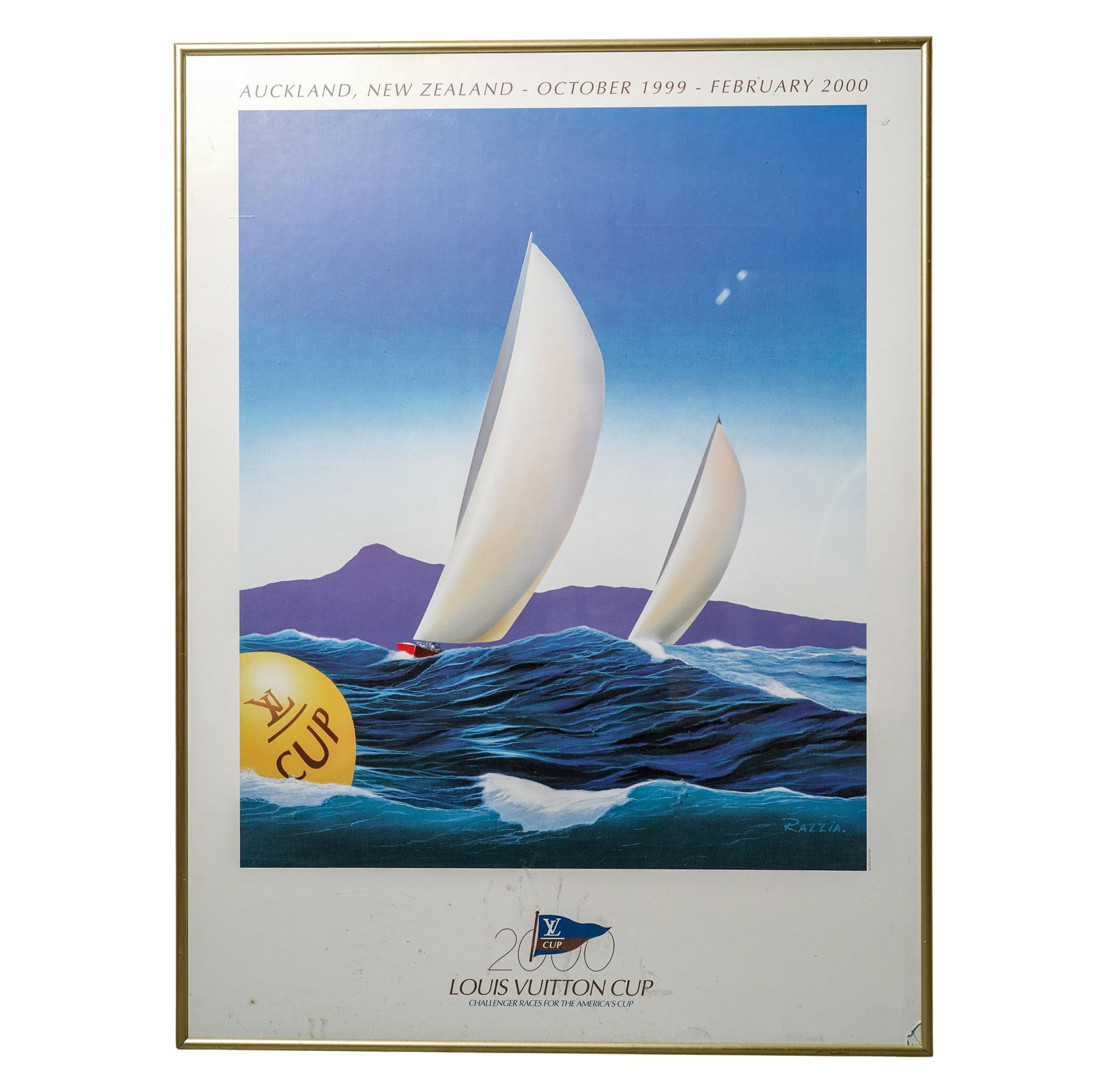Razzia (French, B. 1950) LV America's Cup Lithograph Poster (1 of 4)