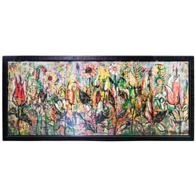 Denis Nunez (Nicaraguan, B. 1956) Abstract Oil Painting