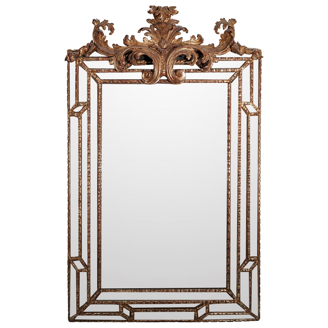 Large French Carved Wood Mirror (1 of 4)