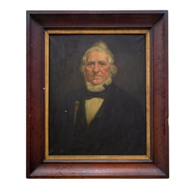Antique Oil On Canvas Portrait Painting