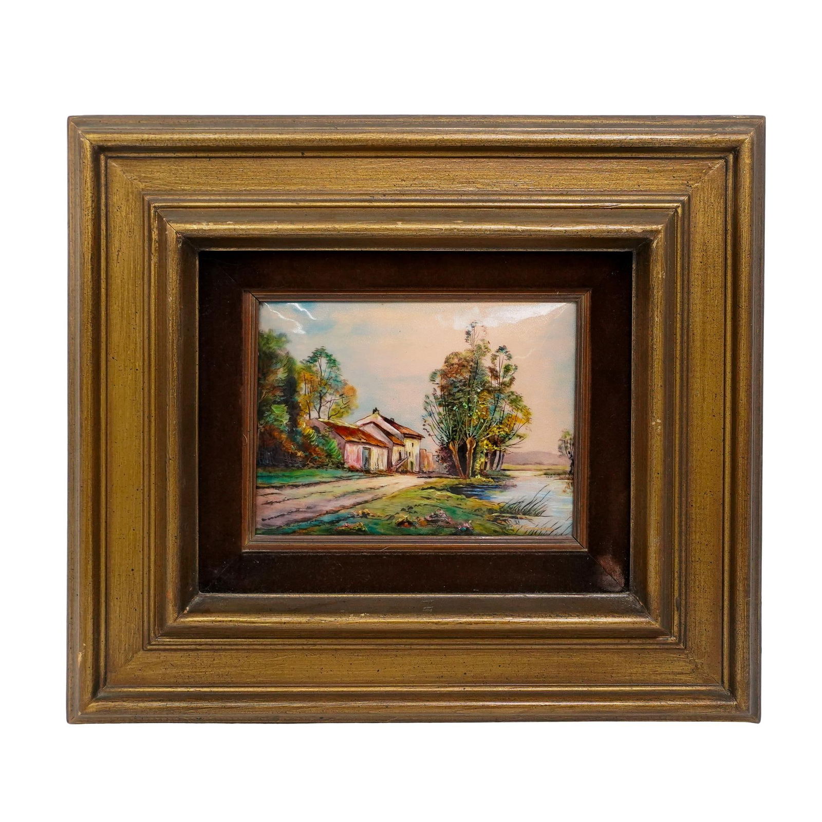 French Limoges Enamel on Copper Plaque (1 of 4)