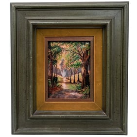 Limoges Enameled On Copper Plaque By FJ Carmona