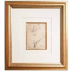 Degas (French, 1834-1917) "Les Pointes a La Barre" Lithograph