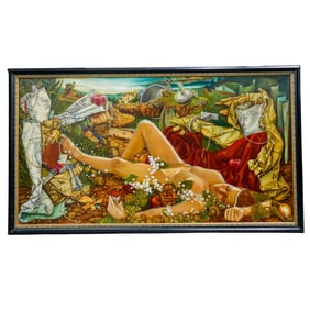 Eduardo Torassa (Argentinian, B. 1955) Large Surrealist Oil Painting