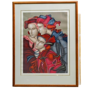 Carmen Aldunate (Chilean, b. 1940) Surrealist Serigraph