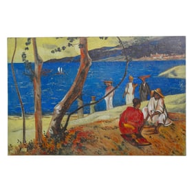 After Paul Gauguin 'Seashore' Fresco Painting