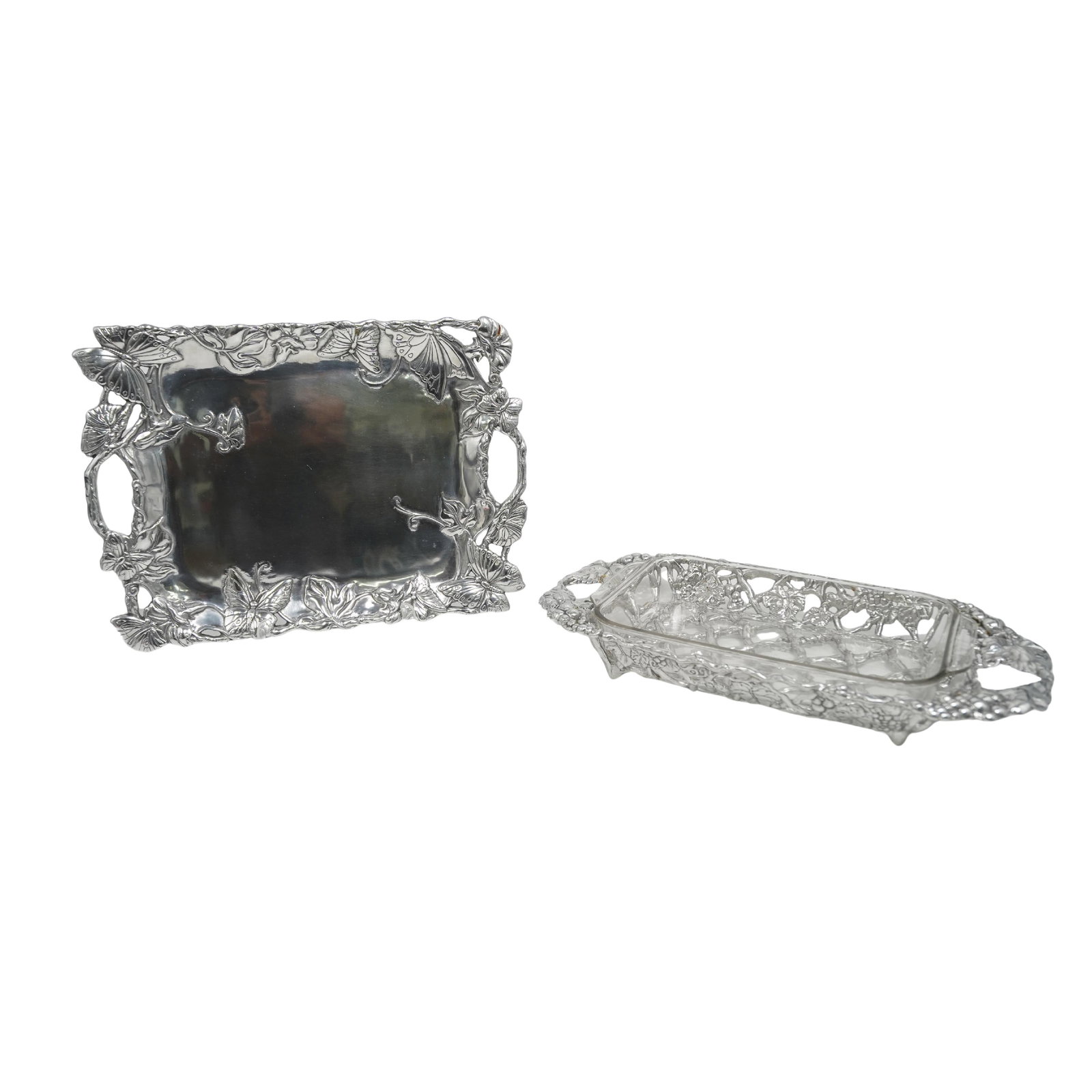 Pair of Arthur Court Aluminum Serving Trays (1 of 8)