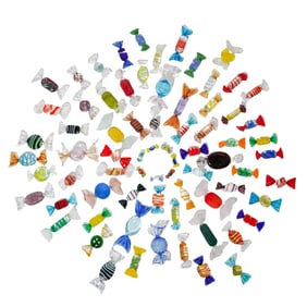 (73 Pc) Murano Glass Candy