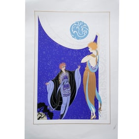 Romain De Tirtoff 'Erte' (Russian/French, 1892) "Nocturne" Serigraph