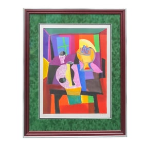 Marcel Mouly (French, 1918-2008) Nappe Rose et Table Noire Lithograph