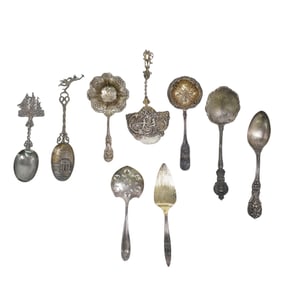 (9 Pcs) Sterling Silver Utensils