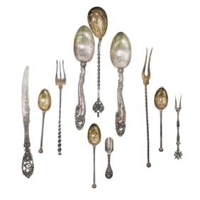 (11 pcs) Sterling & Silver Utensils