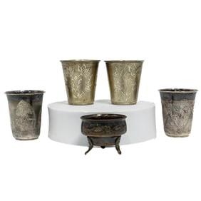 (5 pcs) Russian Silver Cups
