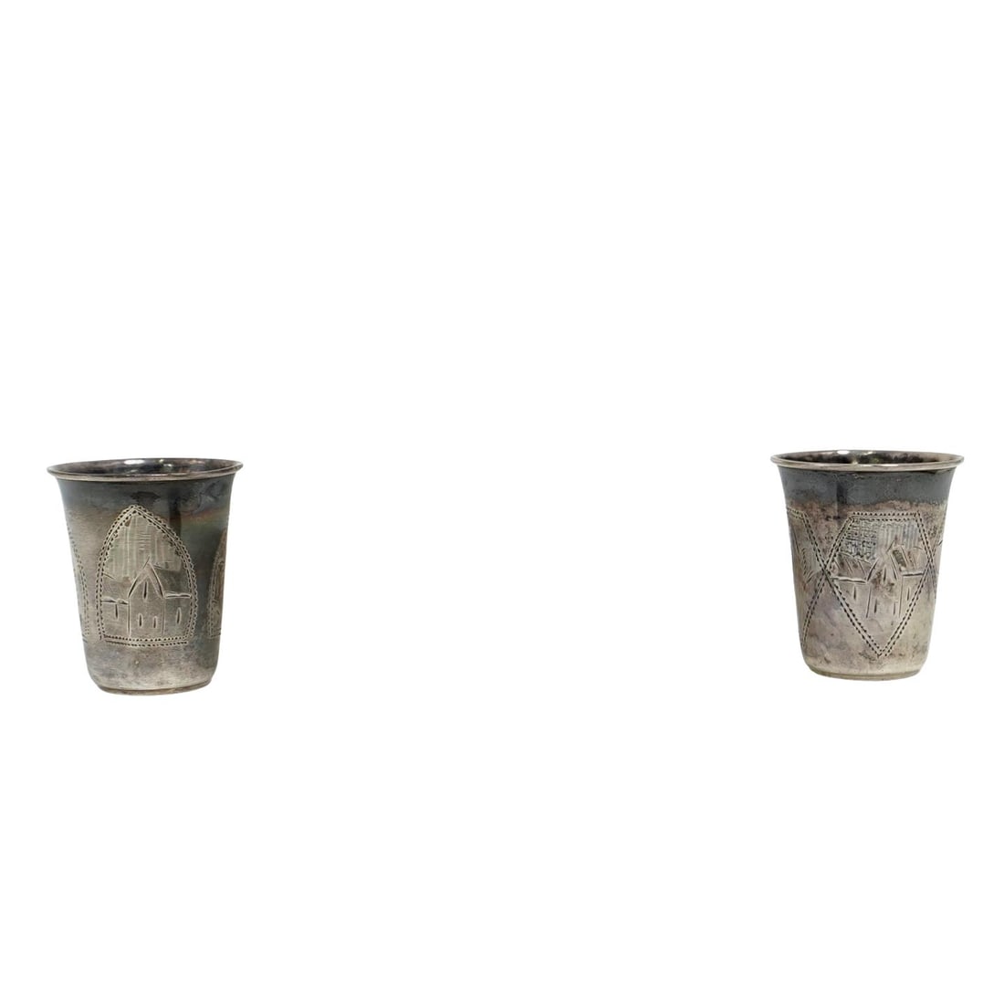 (5 pcs) Russian Silver Cups (1 of 5)