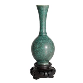 Chinoiserie Style Heidi Loewen Studio Pottery Vase