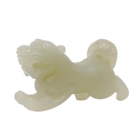 Chinese Carved Jade Foo Dog Figurine