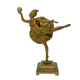 Chiparus Style Gilded Spelter Sculpture