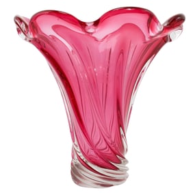 Vintage Sommerso Art Glass Vase
