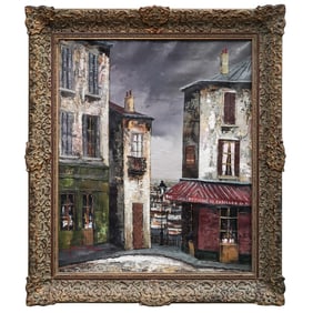 Jose Daroca Persian Cityscape Oil On Canvas