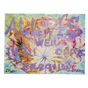 "All Is Well In All Of Creation" Signed Christian Oil Painting