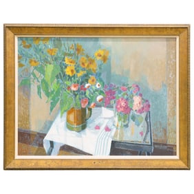 Helmut Gransow (1921-2012) Oil On Panel Still Life Painting