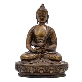 Chinese Bronze Shakyamuni Buddha Sculpture