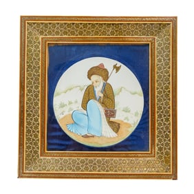 Persian Camel Bone Painting