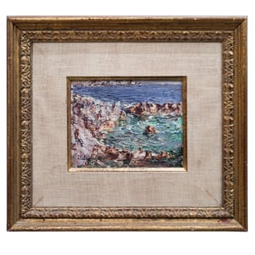 Attrib. Giuseppe Eletro (Italian, 20th cent.) Impressionist Seascape