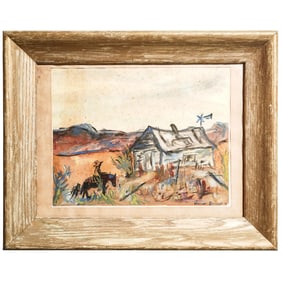 Signed "Werner Bracher" Pastoral Watercolor