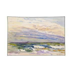 Sybil Walker (American, 1882) "Broken Waves" Watercolor