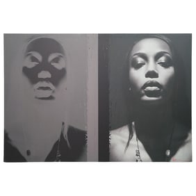 Monumental Signed "JH" Portraiture Giclee