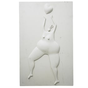 Signed Mixed Media Figural Art