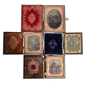 (4 Pcs) Antique Daguerreotype Portraits