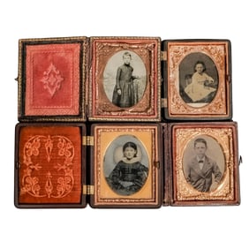 (4 Pcs) Antique Daguerreotype Portraits