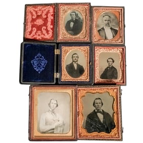(6 Pcs) Antique Daguerreotype Portraits