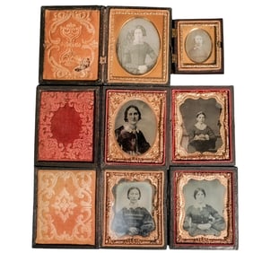 (6 Pcs) Antique Daguerreotype Portraits