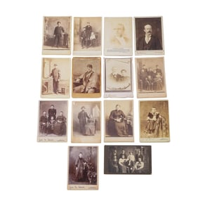 (14 pcs) Antique Civil War/Gilded Age Era Cabinet Cards