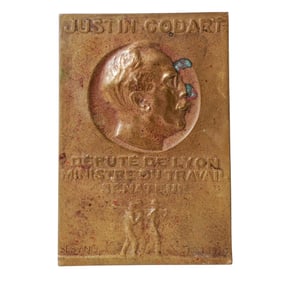 Antique French Military Bronze Plaque
