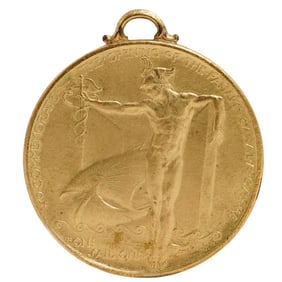 1915 Official Brass Medal Of Panama-Pacific Exposition