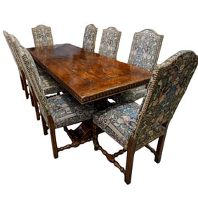 (9 Pc) Renaissance Revival Style Dining Set