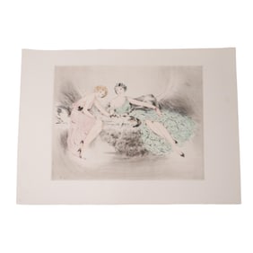After Louis Icart (French, 1880) Color Engraving