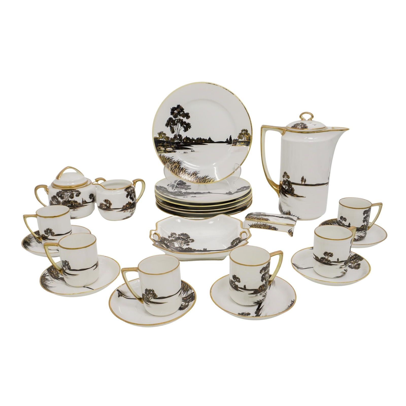 (23 Pcs) Nippon Porcelain Tea Set (1 of 10)