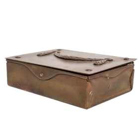 Antique German Brass Stamp Box