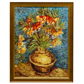 Vintage Floral Needlepoint